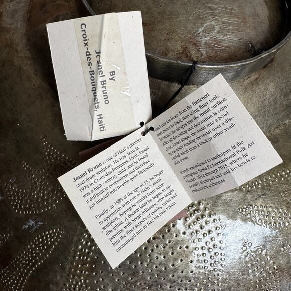 Haitian Hand-Forged Steel Large Platter - Signed - Picture 7 of 8